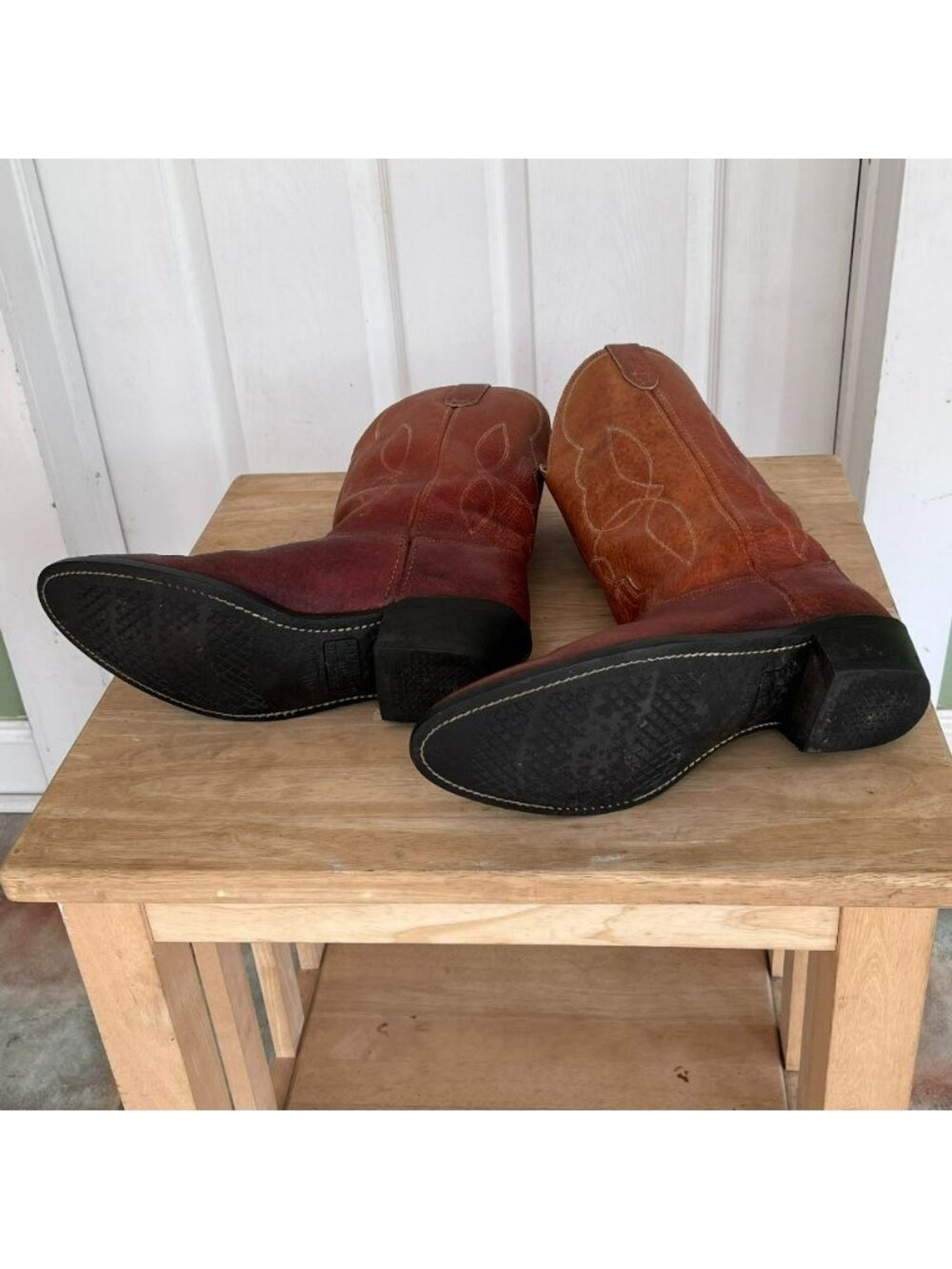 Vtg Acme Vulcan 9024 Cowgirl Western Boots 11D Pull On Oil Resistant made in USA - Picture 5 of 11